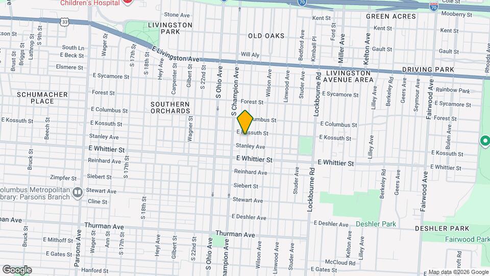 1005 Oakwood Ave Map and Location Details