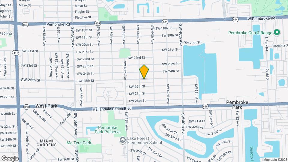 4520 SW 25th St Map and Location Details