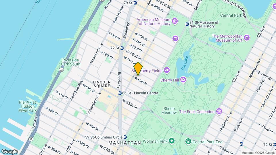 61 W 69th St Map and Location Details