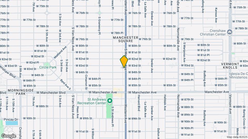 8317-8325 S Western Ave Map and Location Details