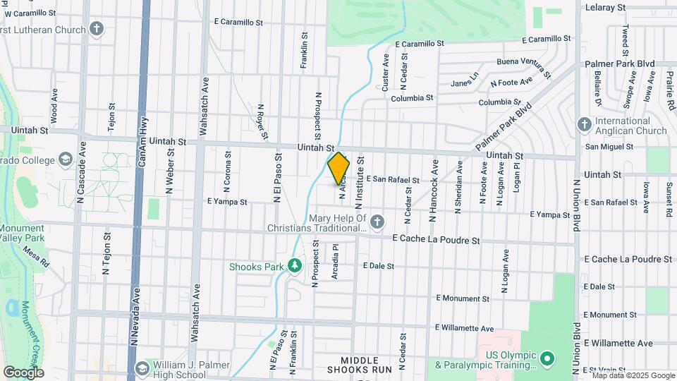 1022 N Arcadia St Mapa y Detalles de la Ubicación