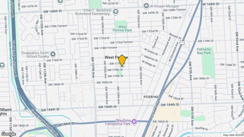 10357 SW 178th St Map and Location Details