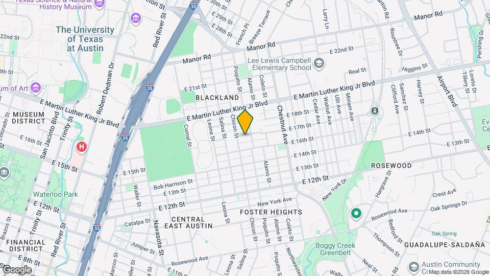 1907 E 17th St Map and Location Details