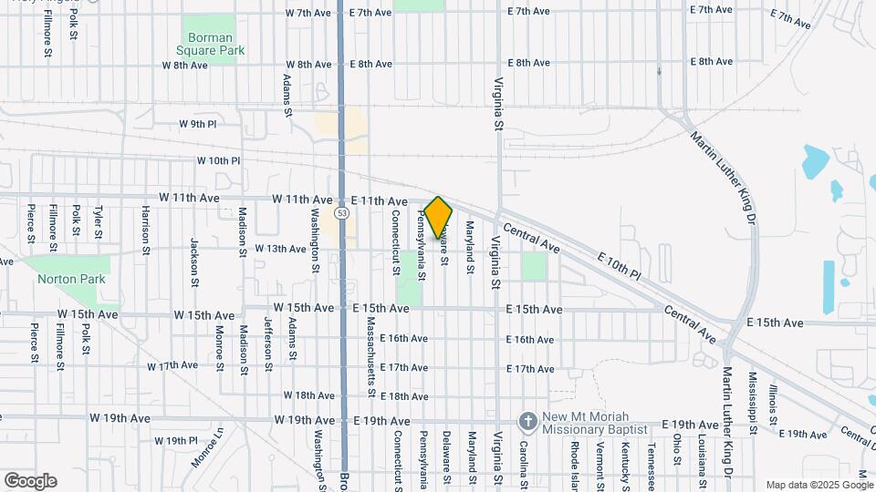 1160 E Delaware St Map and Location Details