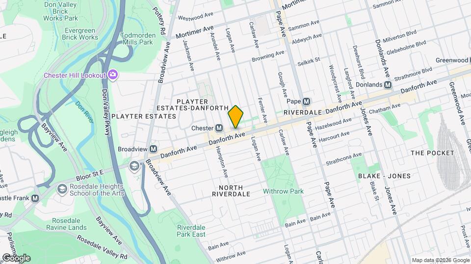 422 Danforth Ave Map and Location Details