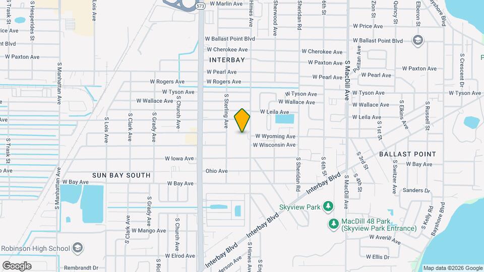 6001 S Himes Ave Map and Location Details