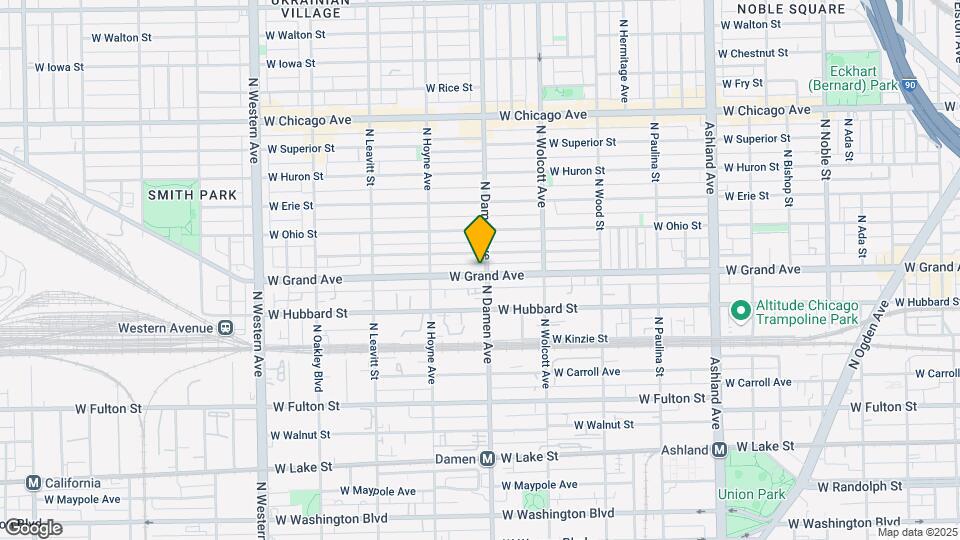 500 N Damen Map and Location Details