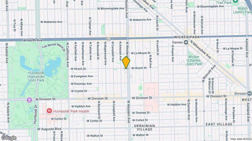 1352 N Western Ave Mapa y Detalles de la Ubicación