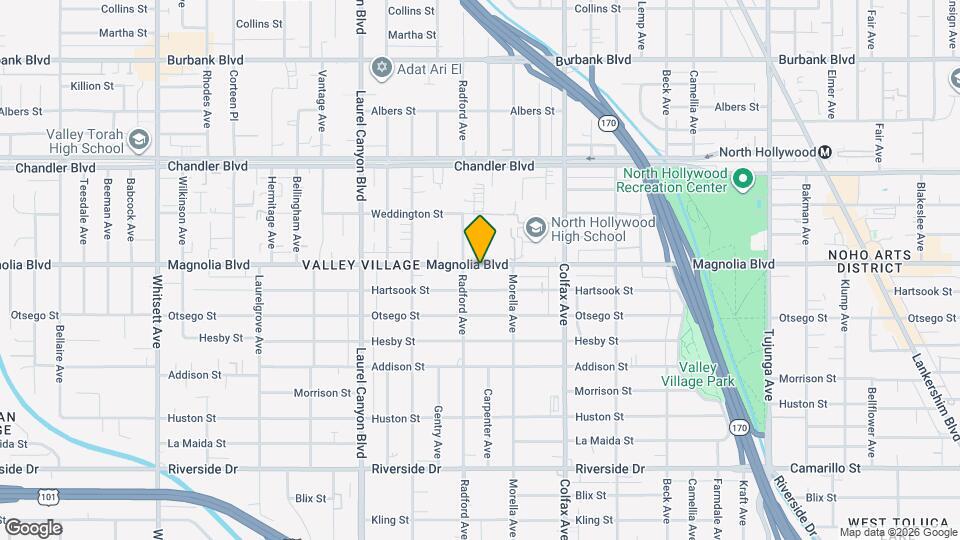 11838 Magnolia Blvd, Unit Magnolia unit Map and Location Details