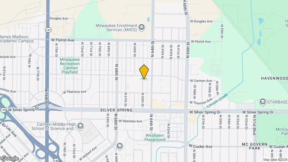 5754 N 65th St Map and Location Details