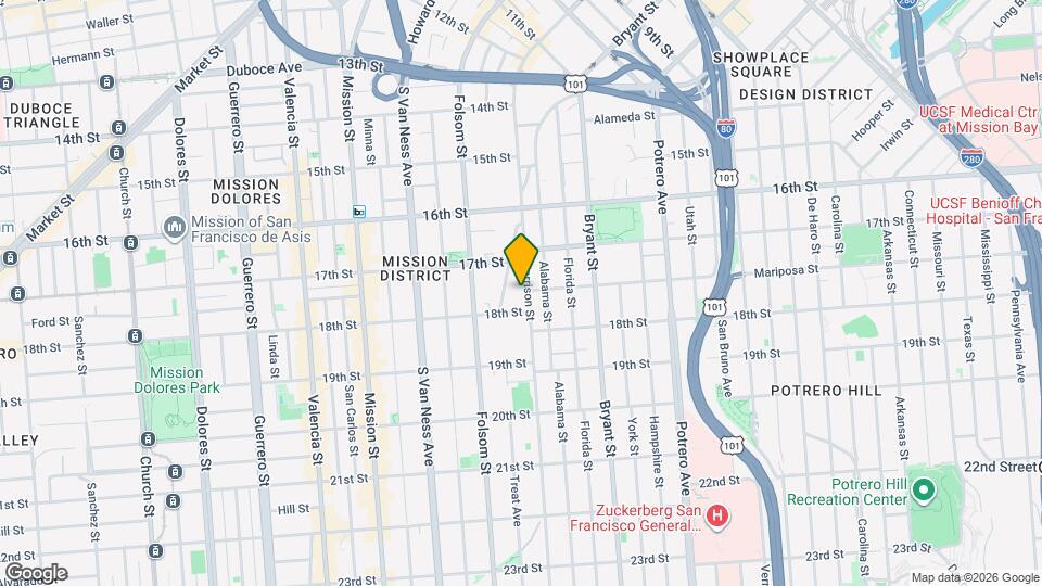 2130 Harrison St Map and Location Details