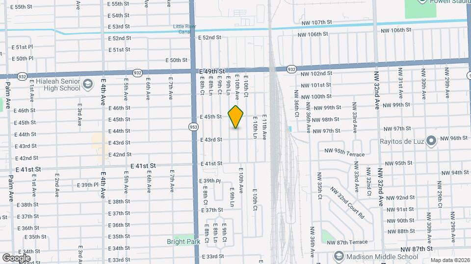 4360 E 10th Ave Map and Location Details