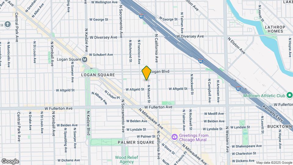 2520 N Mozart St Mapa y Detalles de la Ubicación