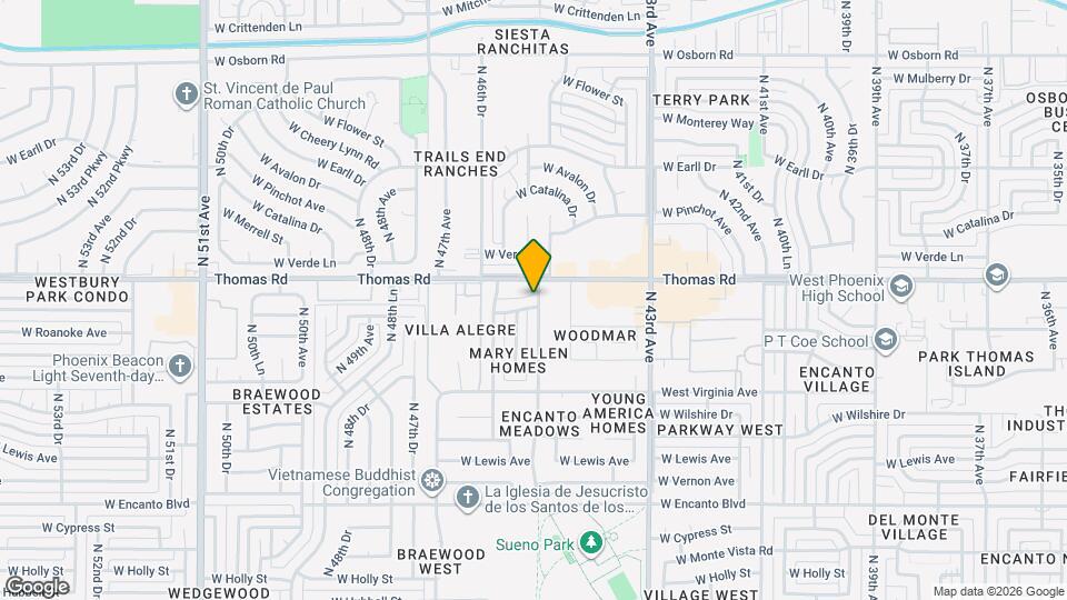 4502 W Edgemont Ave Map and Location Details