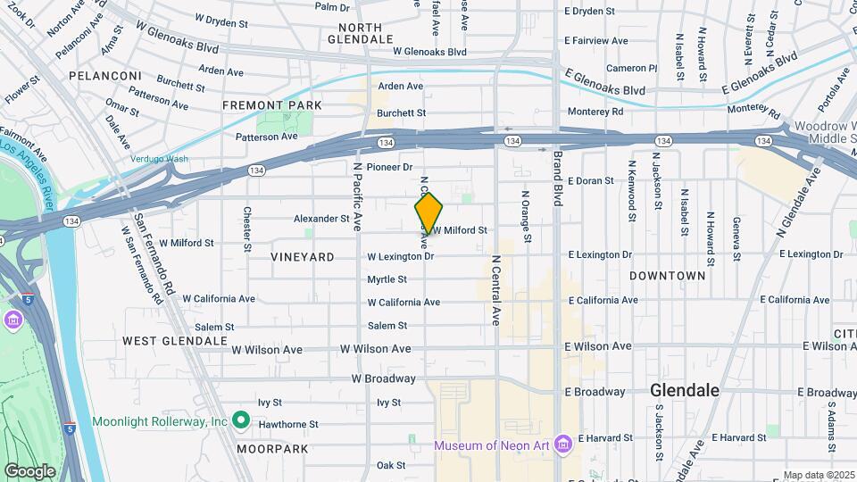 414 N Columbus Ave Map and Location Details