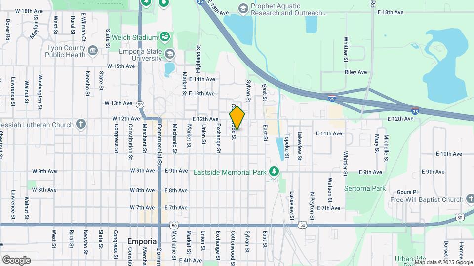 1102 Cottonwood St Map and Location Details
