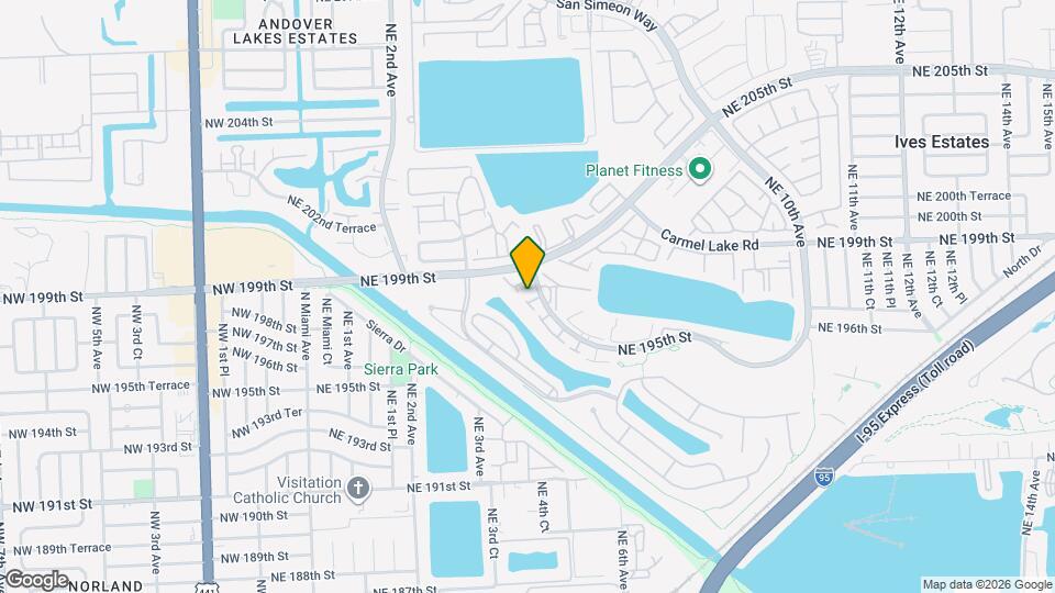 414 NE 195th St Map and Location Details