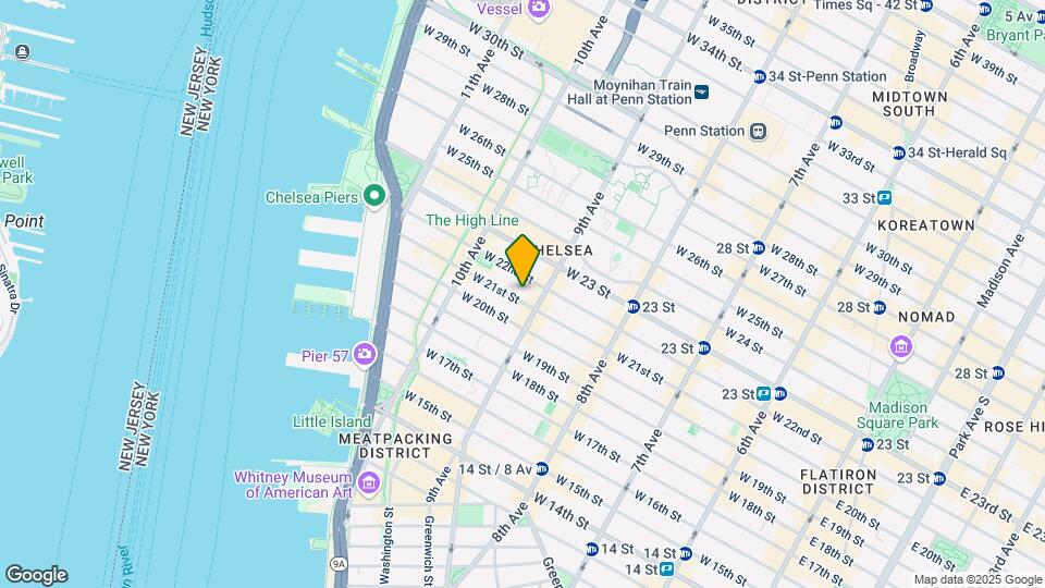 411 W 21st St Map and Location Details