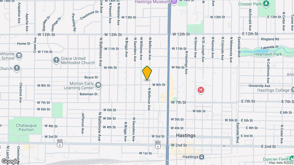 801 N Bellevue Ave Map and Location Details