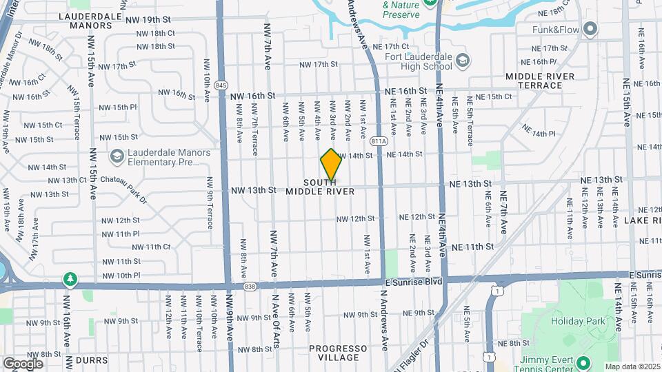 1301 NW 3rd Ave Map and Location Details