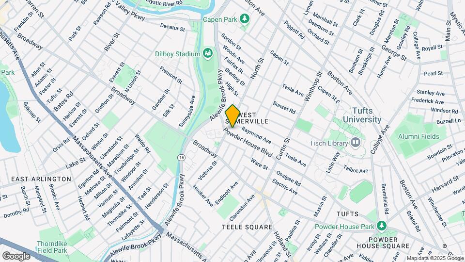 245 Powder House Blvd Map and Location Details