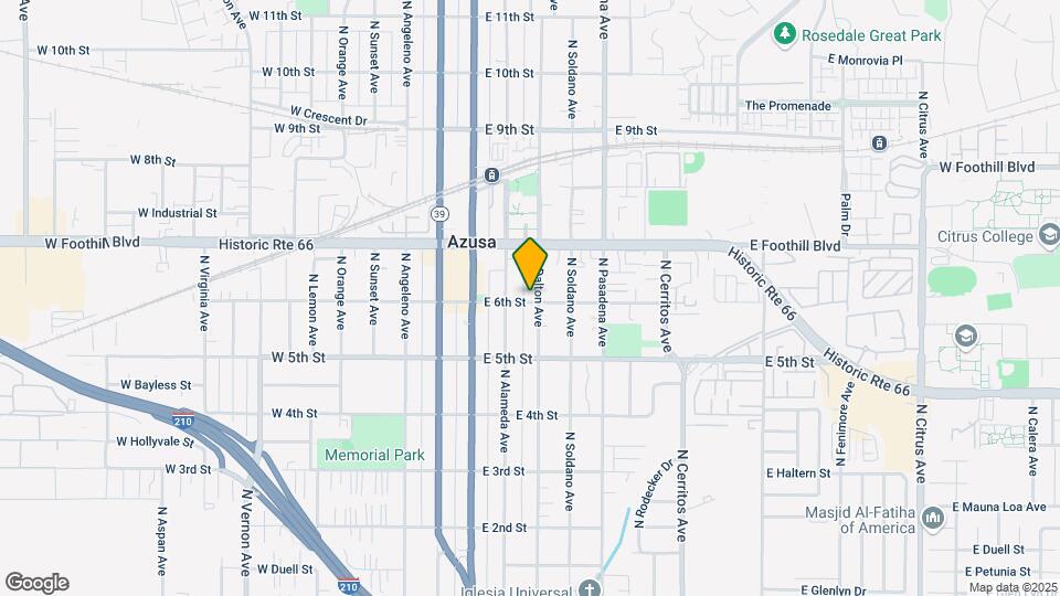 603-607 N Dalton Ave Map and Location Details