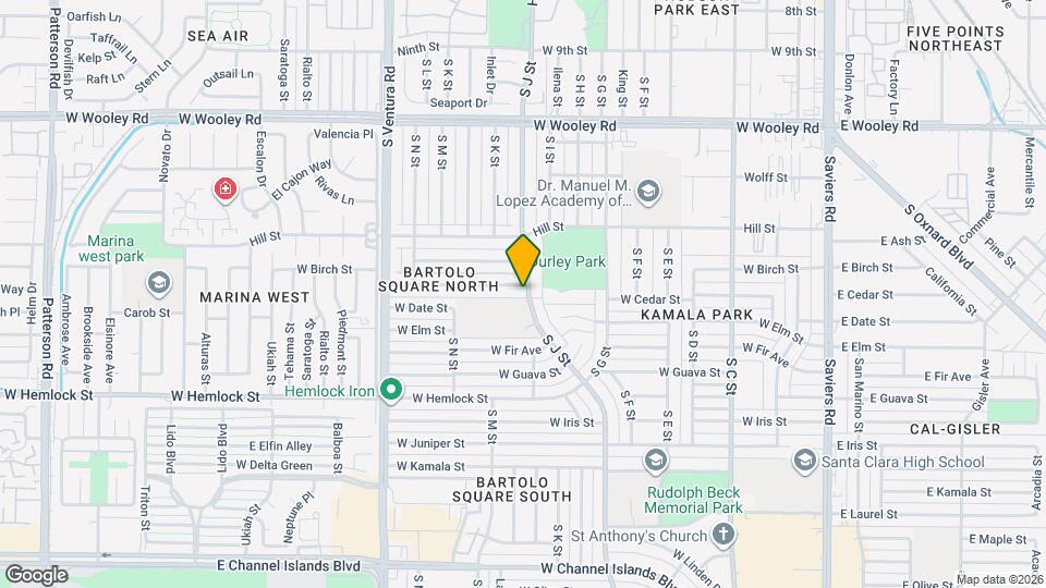 1104 W Cedar St Map and Location Details