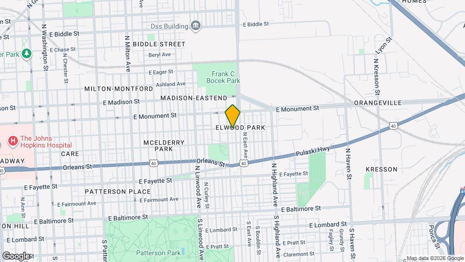 3111 McElderry St Map and Location Details