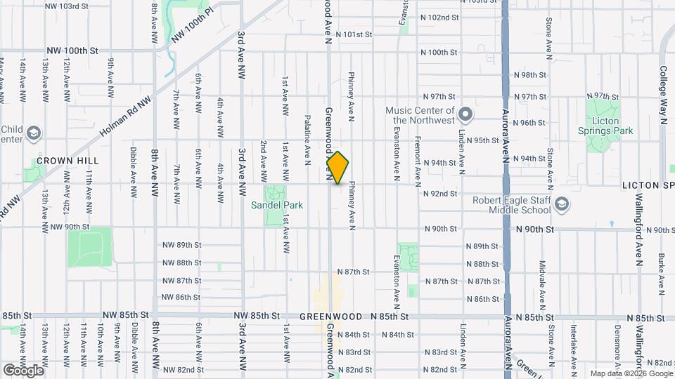 9050 Greenwood Ave N Map and Location Details