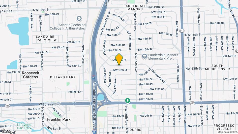 1630 NW 13th Ct Map and Location Details