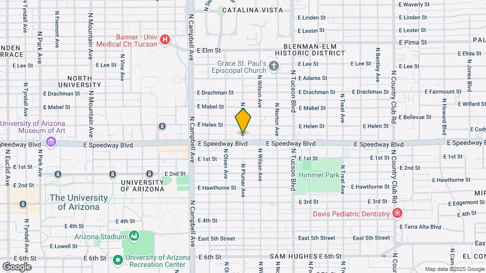 1135 N Plumer Ave Map and Location Details