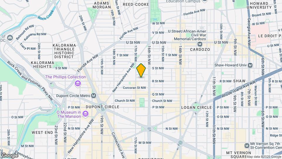 1627 R St NW Map and Location Details