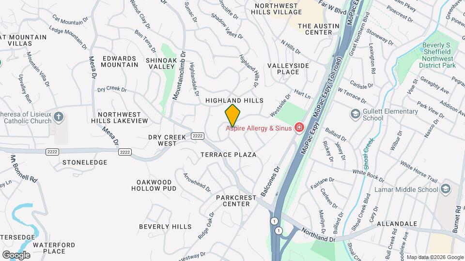 5903 Highland Hills Dr Map and Location Details