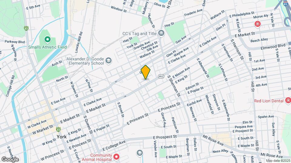 625 E Market St-Unit -1 Map and Location Details