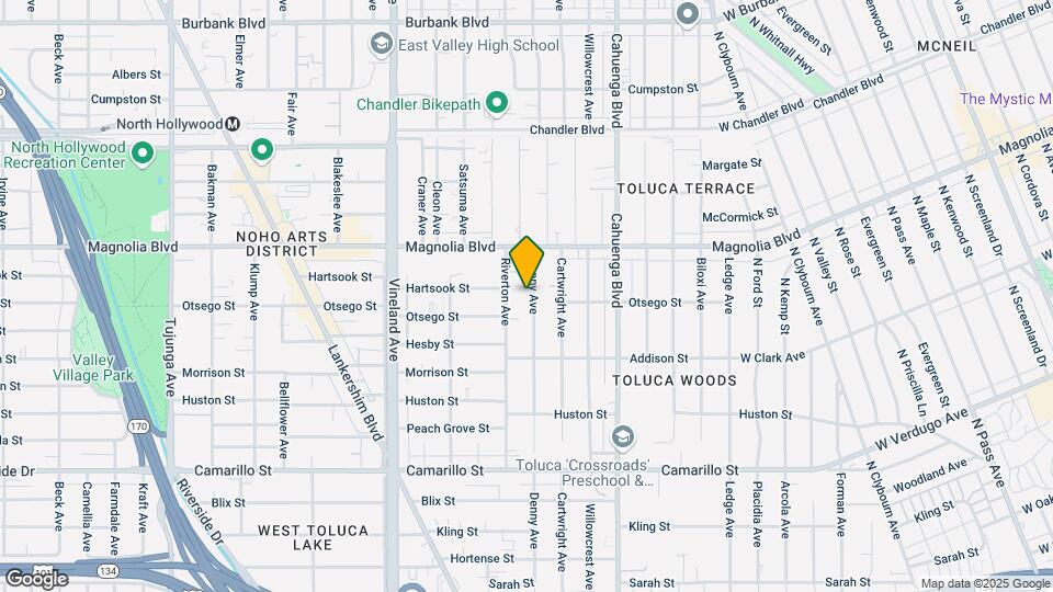 5115 Denny Ave Mapa y Detalles de la Ubicación