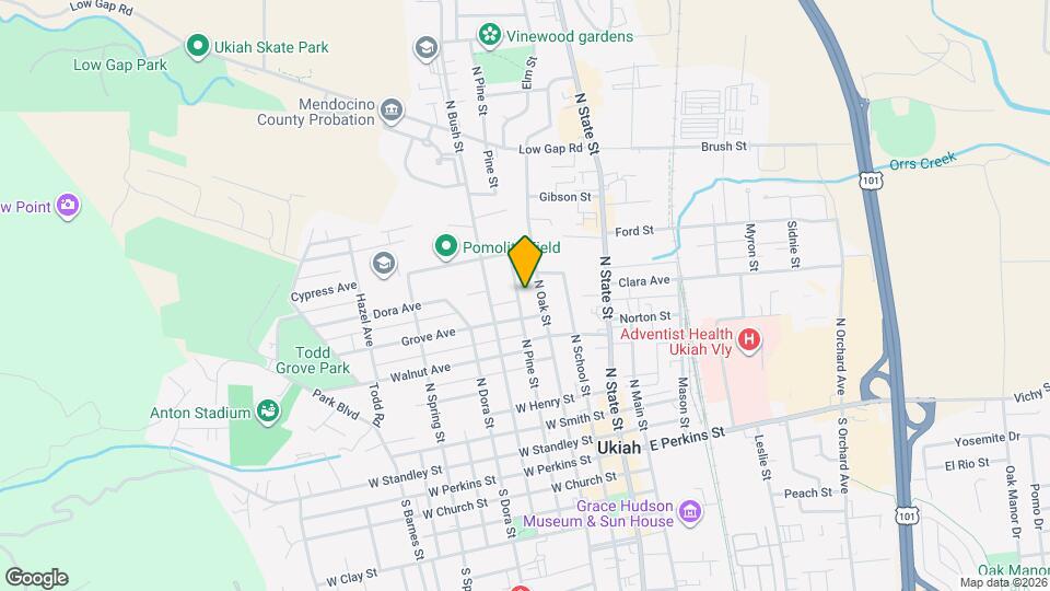 727 N Pine St Map and Location Details