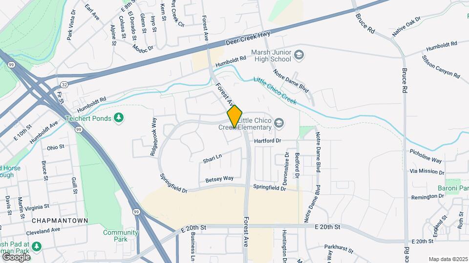 1650 Forest Ave Map and Location Details