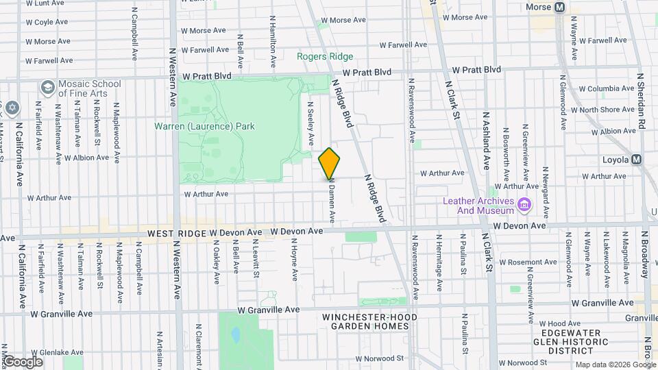 2000 W Arthur Ave, Unit 2NW Map and Location Details