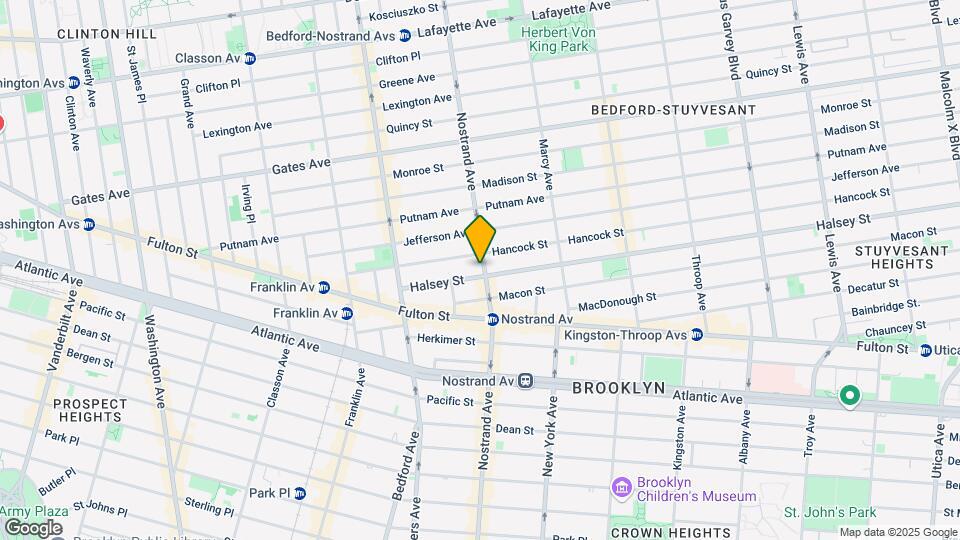 492 Nostrand Ave Map and Location Details