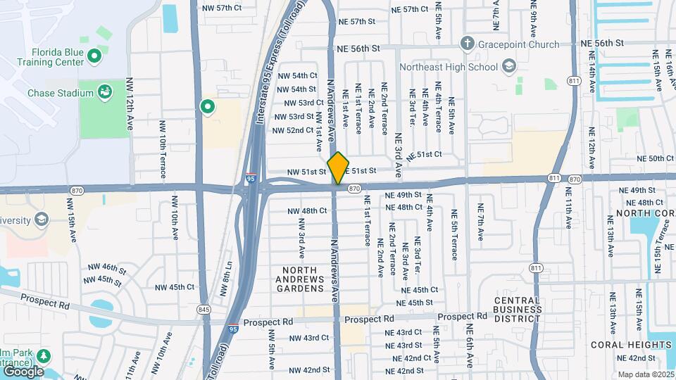 108 E Commercial Blvd Map and Location Details