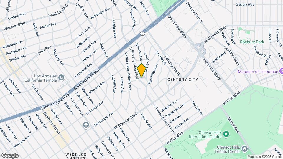 2010 S Beverly Glen Blvd Map and Location Details