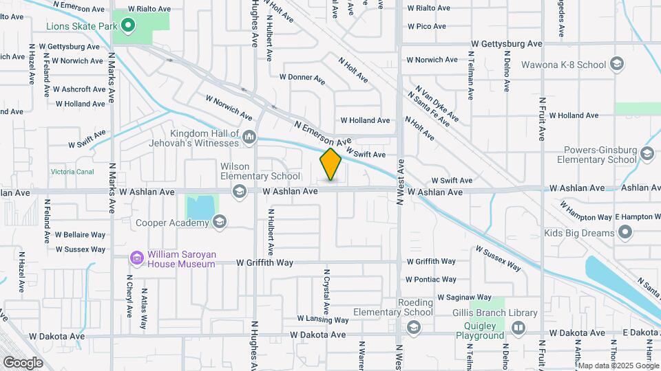 1748 W Ashlan Ave Map and Location Details