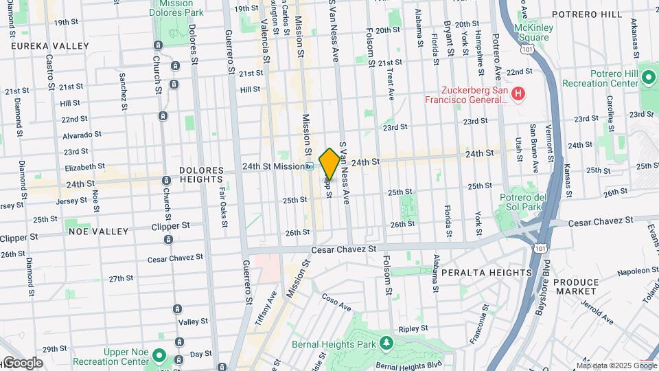 962 Capp St Mapa y Detalles de la Ubicación