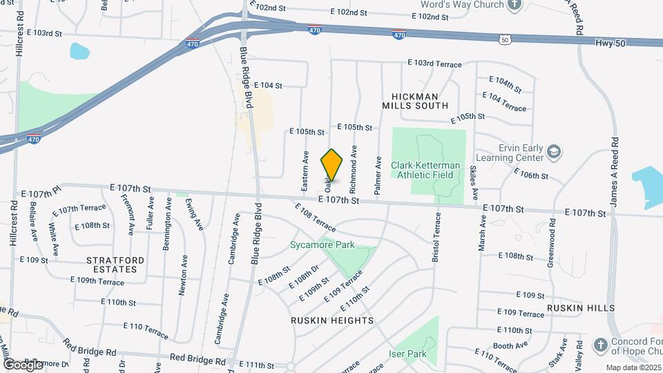 10619 Oakland Ave Map and Location Details