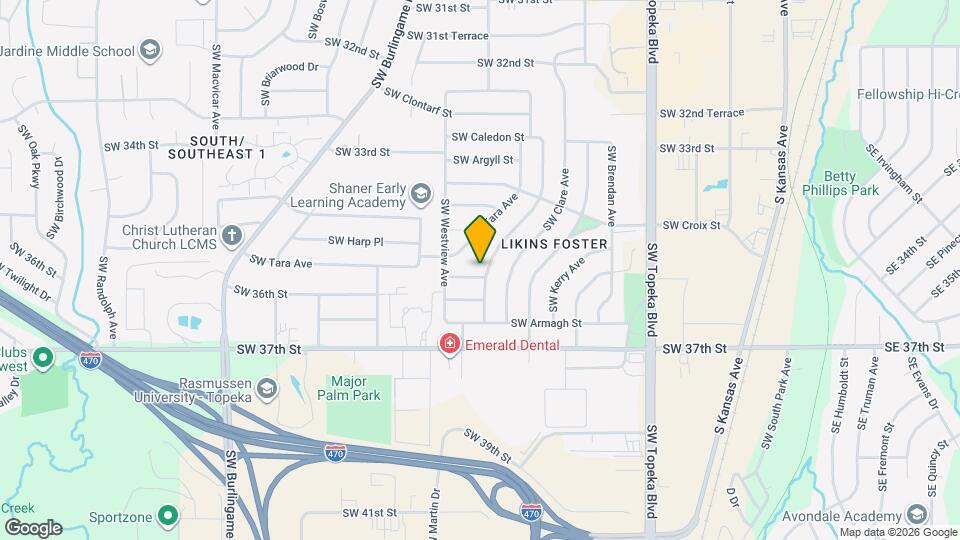 1400 SW Afton St Map and Location Details