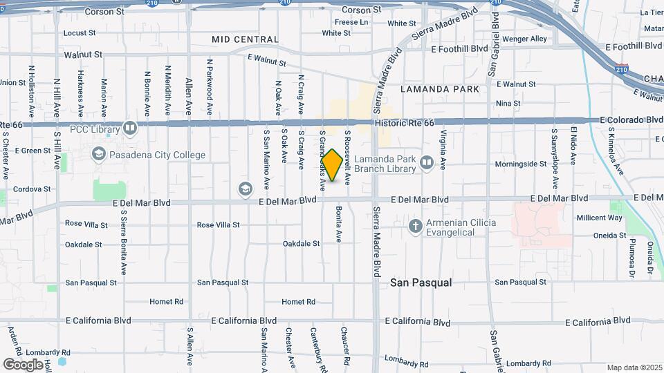 180 S Grand Oaks Ave Map and Location Details