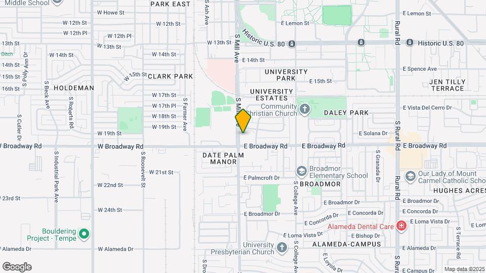 1741 S Mill Ave Map and Location Details