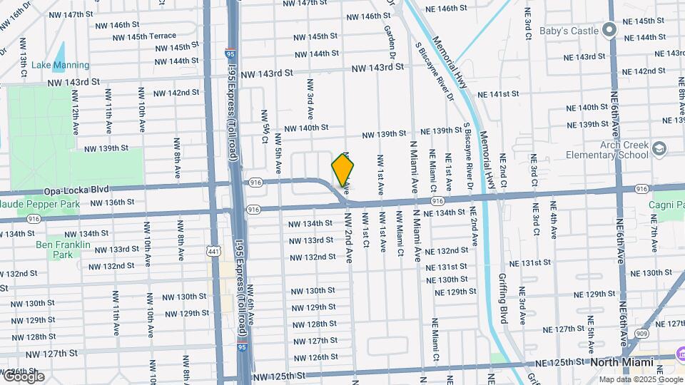 13560 NW 2nd Ave Map and Location Details