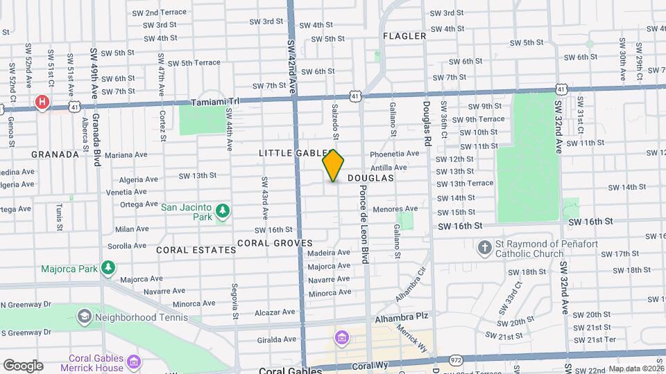 1300 Salzedo St Map and Location Details