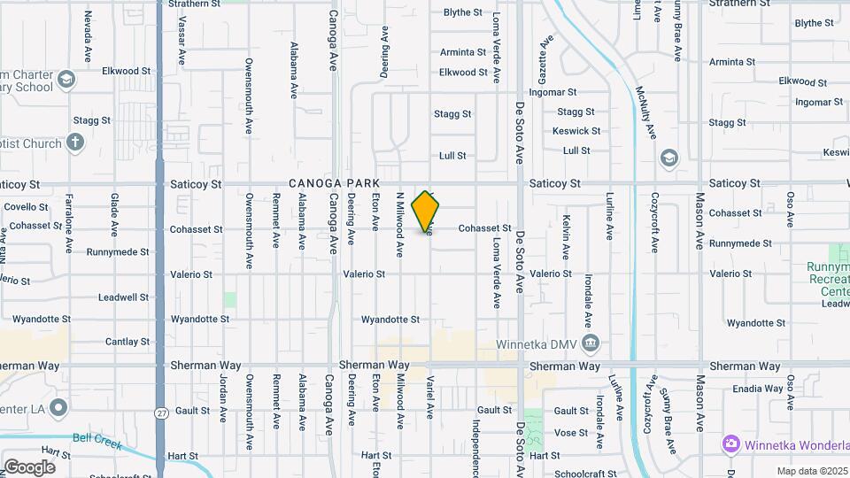 7449 Variel Ave Map and Location Details